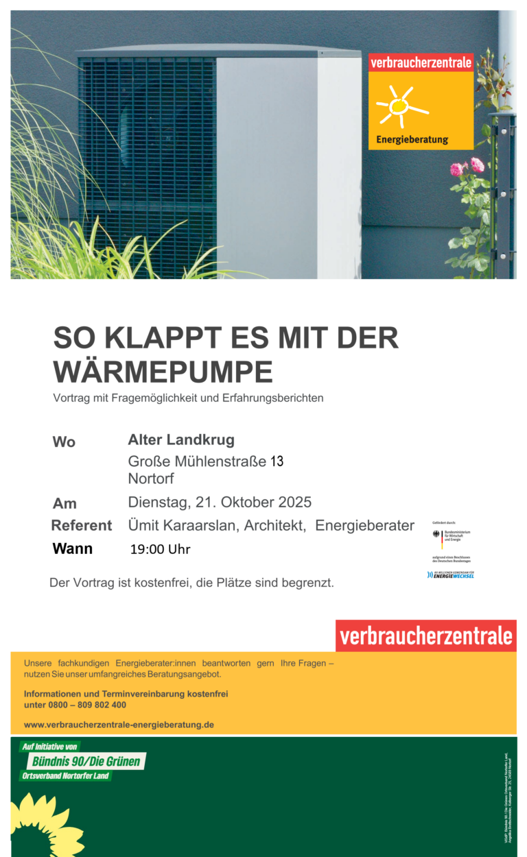 So klappt es mit der Wärmepumpe-Kostenlose Informationsveranstaltung