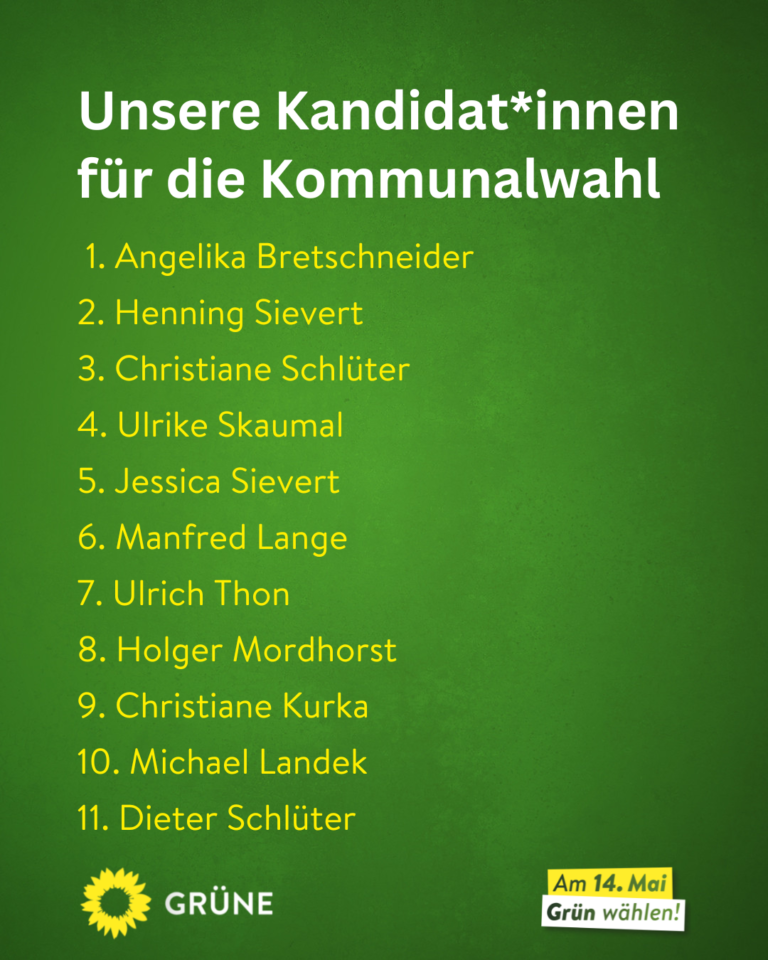 Unsere Kandidat*innen für die Kommunalwahl