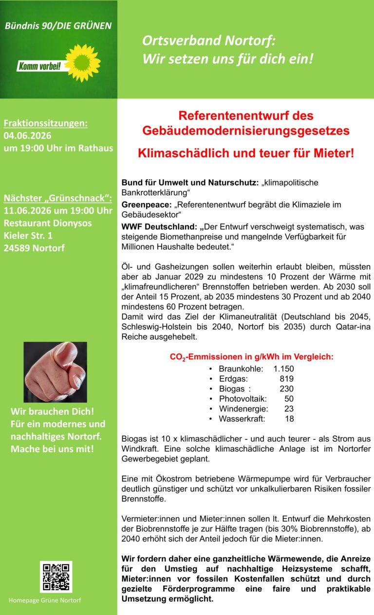 Referentenentwurf  des Gebäudemodernisierungsgesetzes Klimaschädlich und teuer für Mieter!